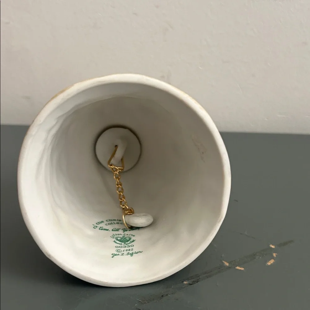 Porcelain Nativity Decorative Bell in Soft Pastel Colors